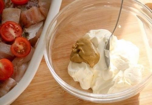 Треска запечённая с сыром и томатами. 04