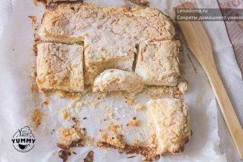 Деревенский творожный пирог с песочной крошкой. 04