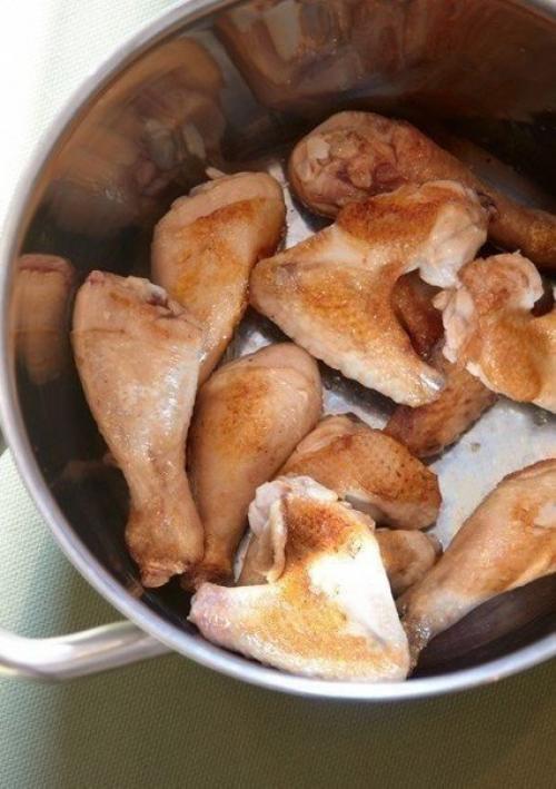 Курица в томатно - сливочном соусе. 02