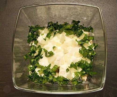 Салат Сказка.  Ингредиенты: 04