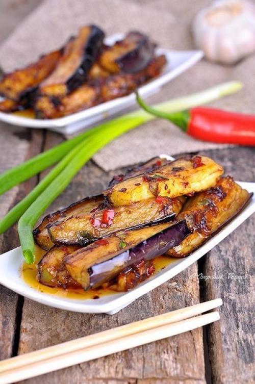 Баклажаны в остром чесночном соусе, по-китайски. 05