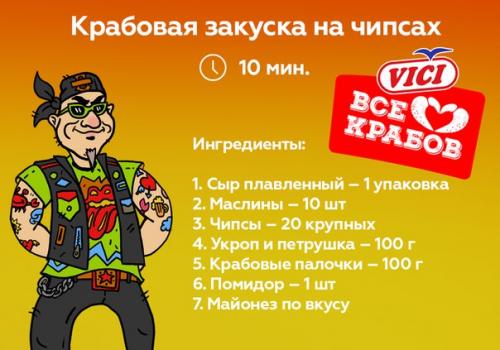 Сытная закуска на чипсах.