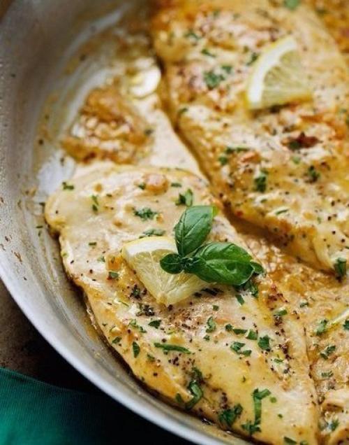 Курица в лимонно - сливочном соусе. 04