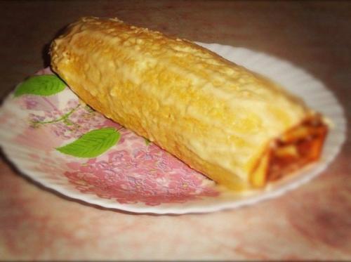 Банановый рулет.  Ингредиенты: 05