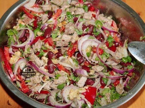Салат Тбилиси.  Ингредиенты: 05