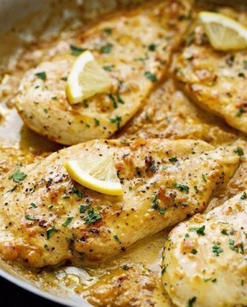 Курица в лимонно - сливочном соусе. 02