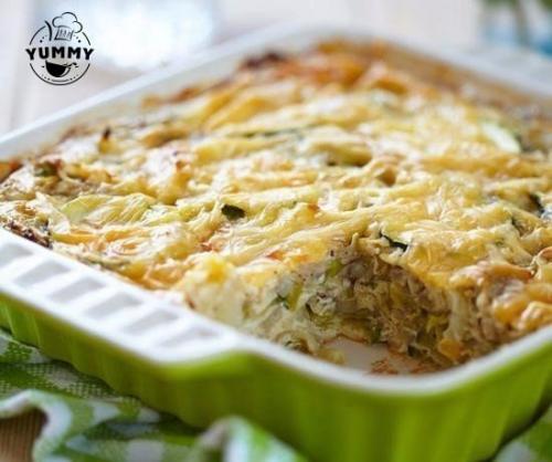 Капустная запеканка с мясом.

