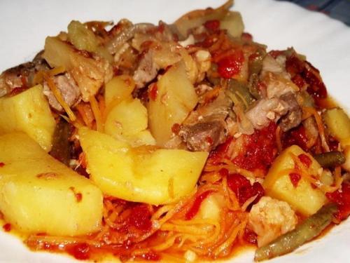 Ароматное рагу.  Мясо - 500 гр (можно и на кости).