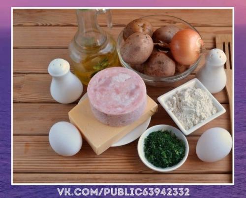 Вкуснятина!  Дранички с ветчиной, сыром и зеленью. 01