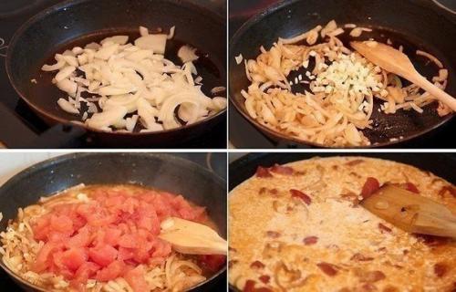 Курица в томатно - сливочном соусе. 04