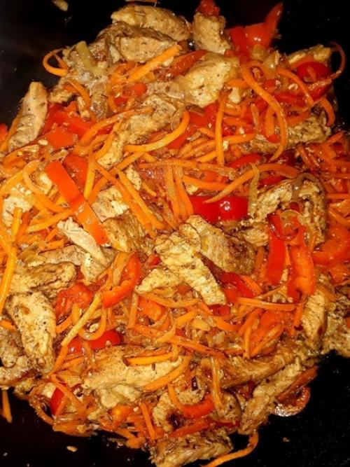 Ароматный рис со свининой и овощами. 03