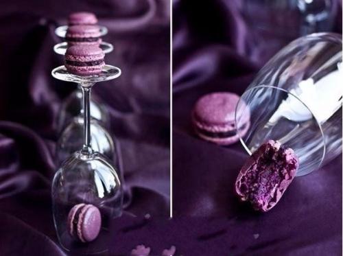 Черничные макарон.  Ингредиенты: