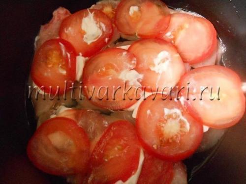 Куриная грудка под шубой в мультиварке. 03