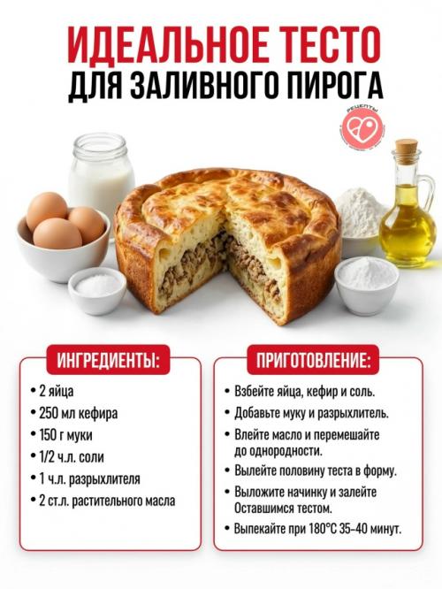 9 идей начинок для заливного пирога и идеальное тесто для него. 01