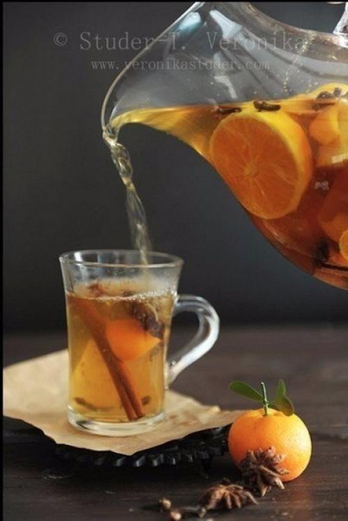 Апельсиновый чай со специями.