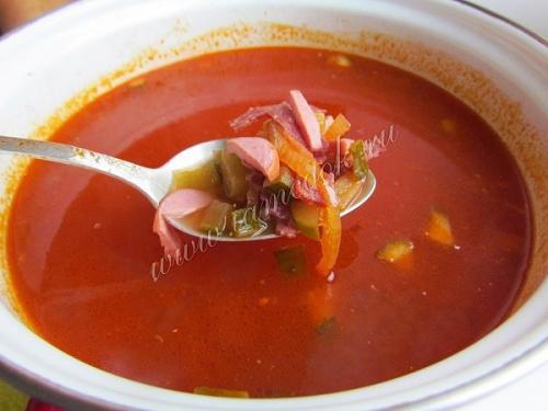 Солянка с колбасой и курицей. 09