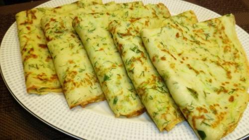 Тонкие кабачковые блинчики. 02