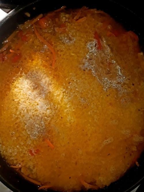 Ароматный рис со свининой и овощами. 02