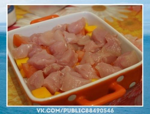 Потрясающе.  Диетическая запеканка с курицей и тыквой. 02