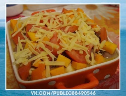 Потрясающе.  Диетическая запеканка с курицей и тыквой. 05