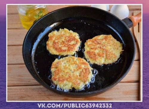 Вкуснятина!  Дранички с ветчиной, сыром и зеленью. 06