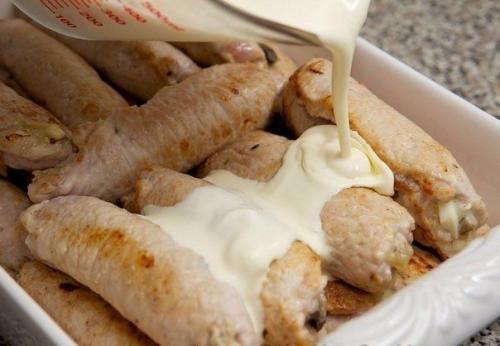 Рулеты из свинины с грибами. 08