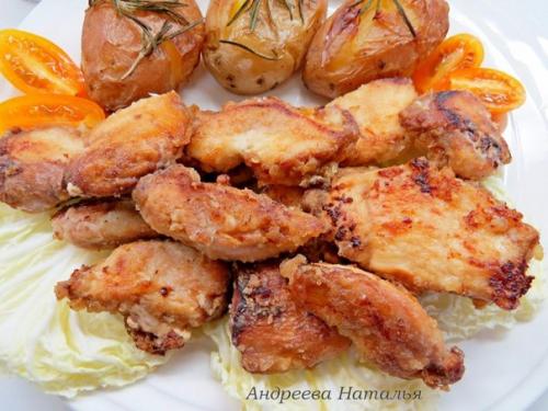 Хрустящая курица в пряном маринаде.