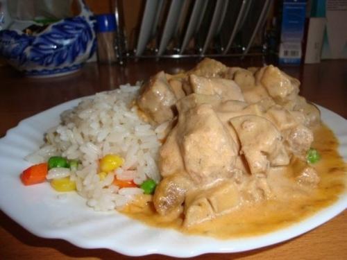 Мясо в сырном соусе. 08