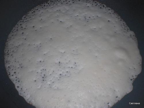 Нежнейшие блины на кефире с кипятком. 04