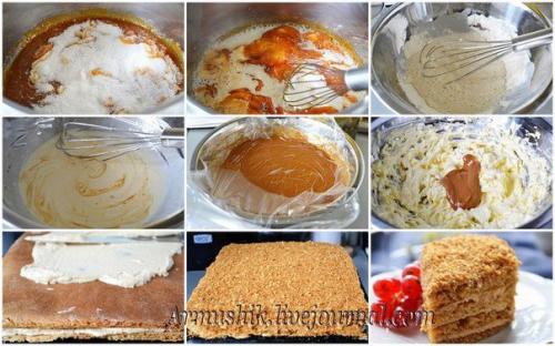 Медовик.   Попробуйте этот безумно - вкусный, очень нежный, тающий во рту торт. 01