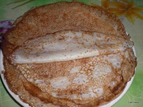 Нежнейшие блины на кефире с кипятком.


