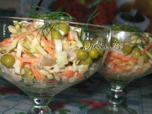 Салат Пикантный - очень сытный и вкусный.