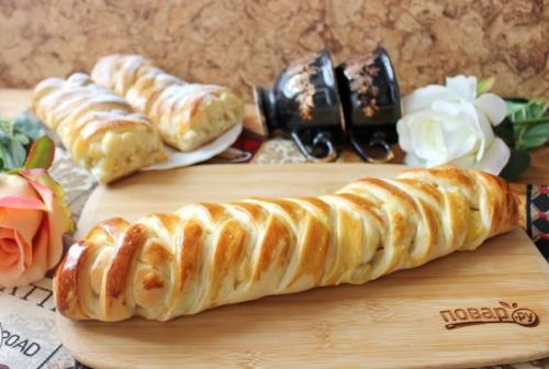 Яблочная косичка.  Ингредиенты: