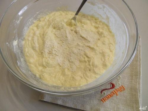 Манник на сметане.  Ингредиенты: 03