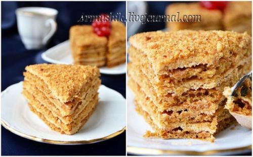 Медовик.   Попробуйте этот безумно - вкусный, очень нежный, тающий во рту торт. 03