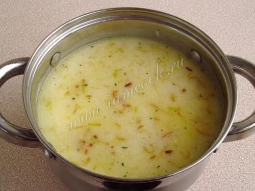 Английский куриный суп с плавленым сыром. 04