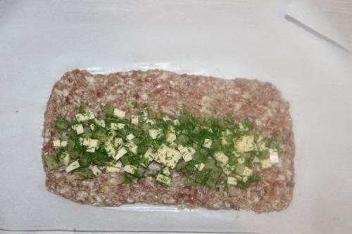 Мясной рулет с ананасами. 02