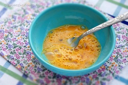 Салат с курицей и яичными блинчиками. 02