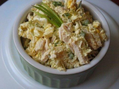 Салат из пекинской капусты с курицей. 07