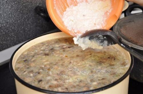 Грибной суп с сыром. 06