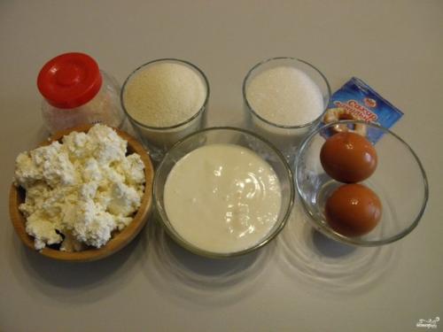 Манник на сметане.  Ингредиенты: 01