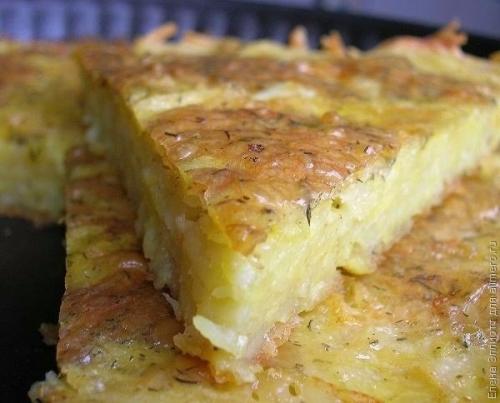 Запеканка из тертого картофеля с сыром и чесноком. 09