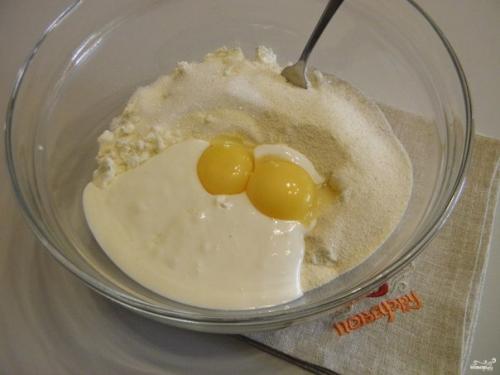 Манник на сметане.  Ингредиенты: 02