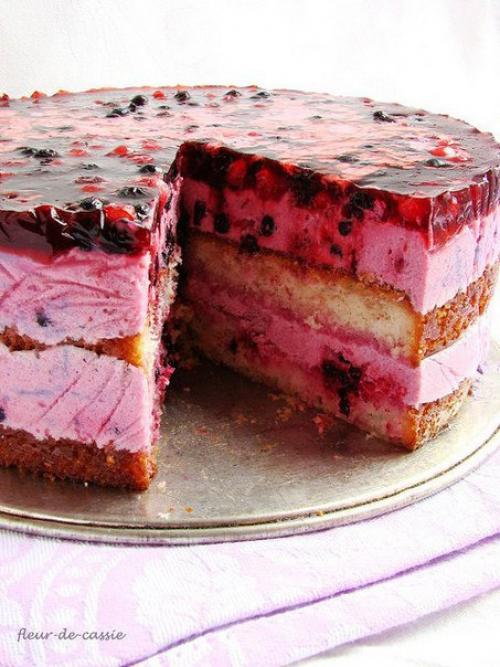 Чернично - йогуртовый торт. 01