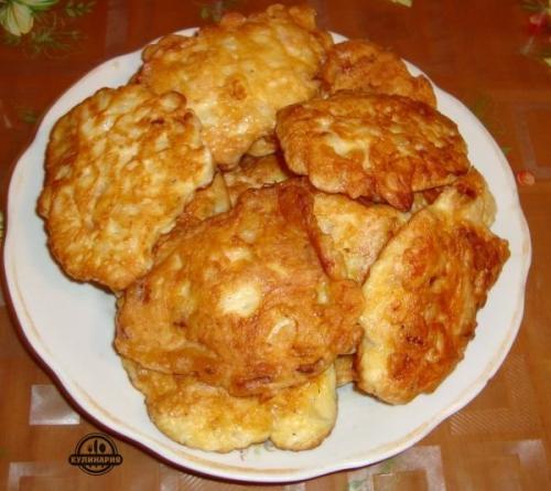 Куриные оладьи.  Ингредиенты: