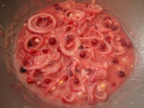 Куриное Филе в клюквенно - луковом соусе. 06