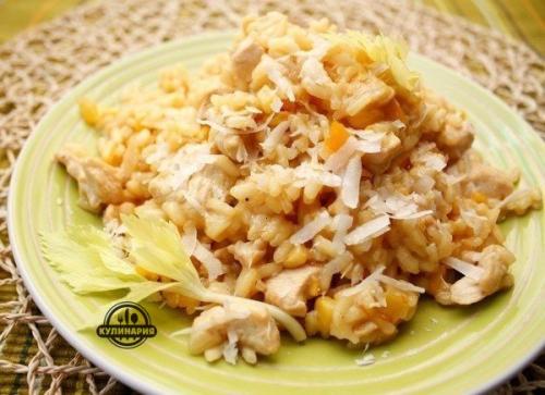 Ризотто с курицей.

