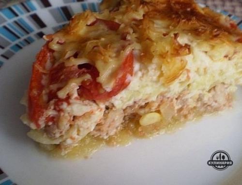 Нежнейшая запеканка из кабачка. 06