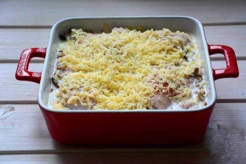 Гречка с курицей, запеченная в сливках. 07
