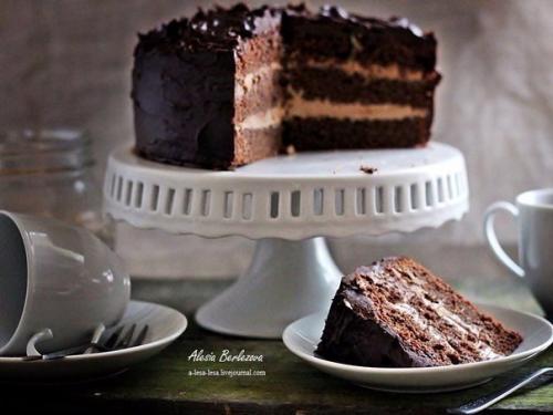 Торт Прага.  Очень просто (как оказалось) и вкусно! 06